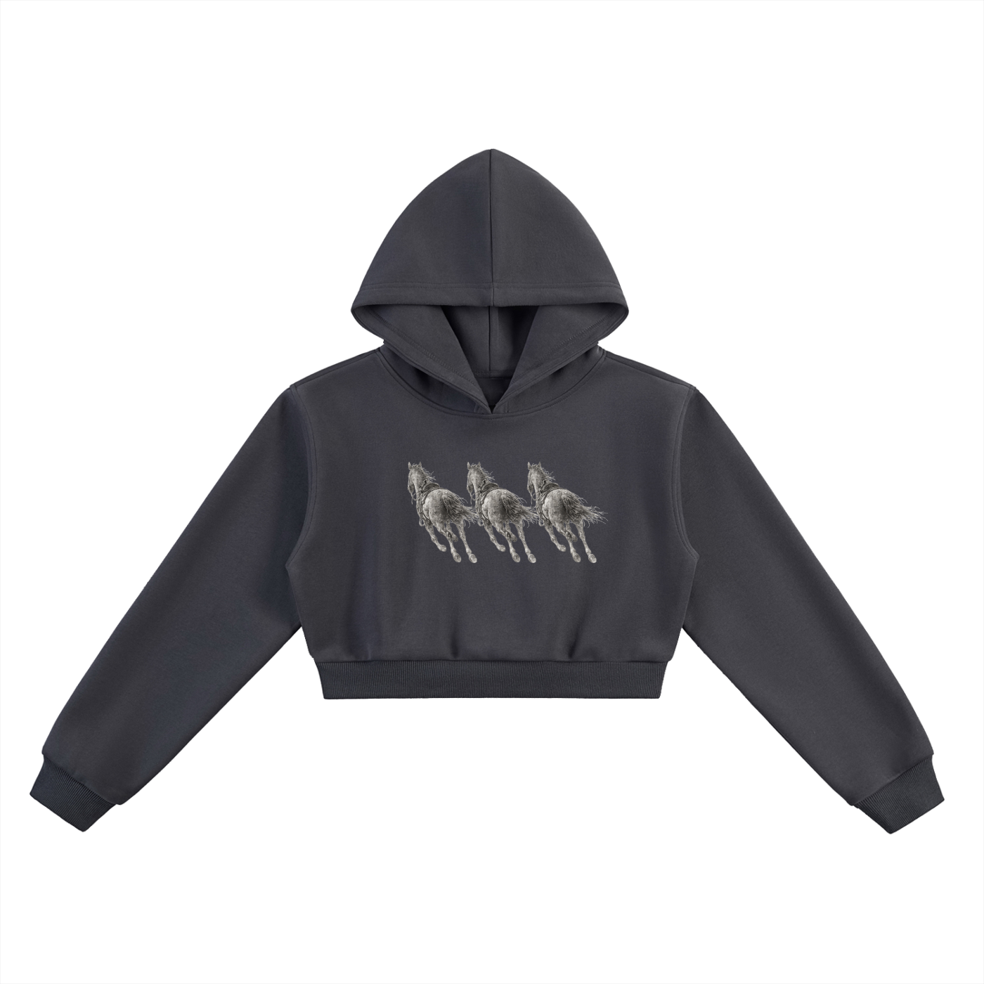Womens Essential Cropped Hoodie