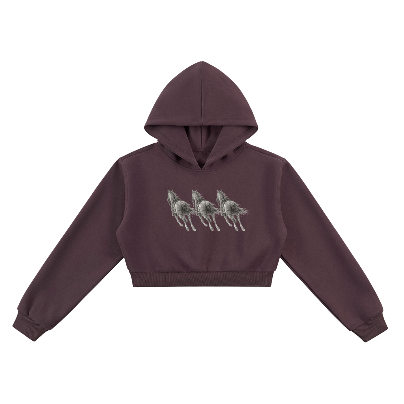 Womens Essential Cropped Hoodie