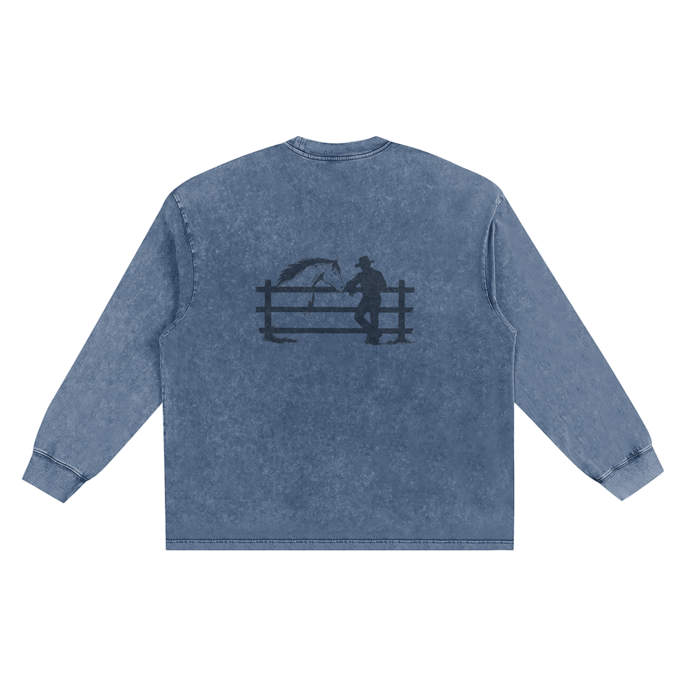 Mens Snow Washed Frayed Edge T-Shirt