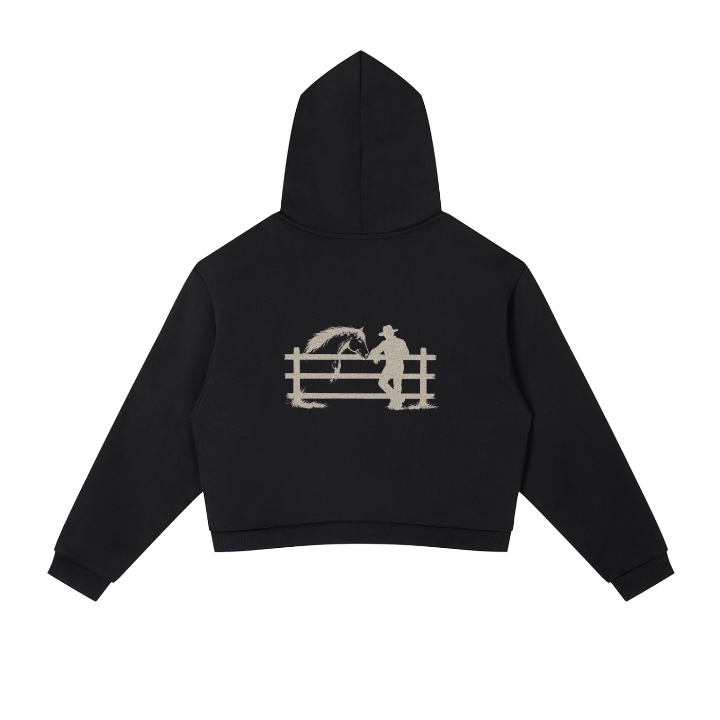 Womens Side Stripe Cropped Hoodie
