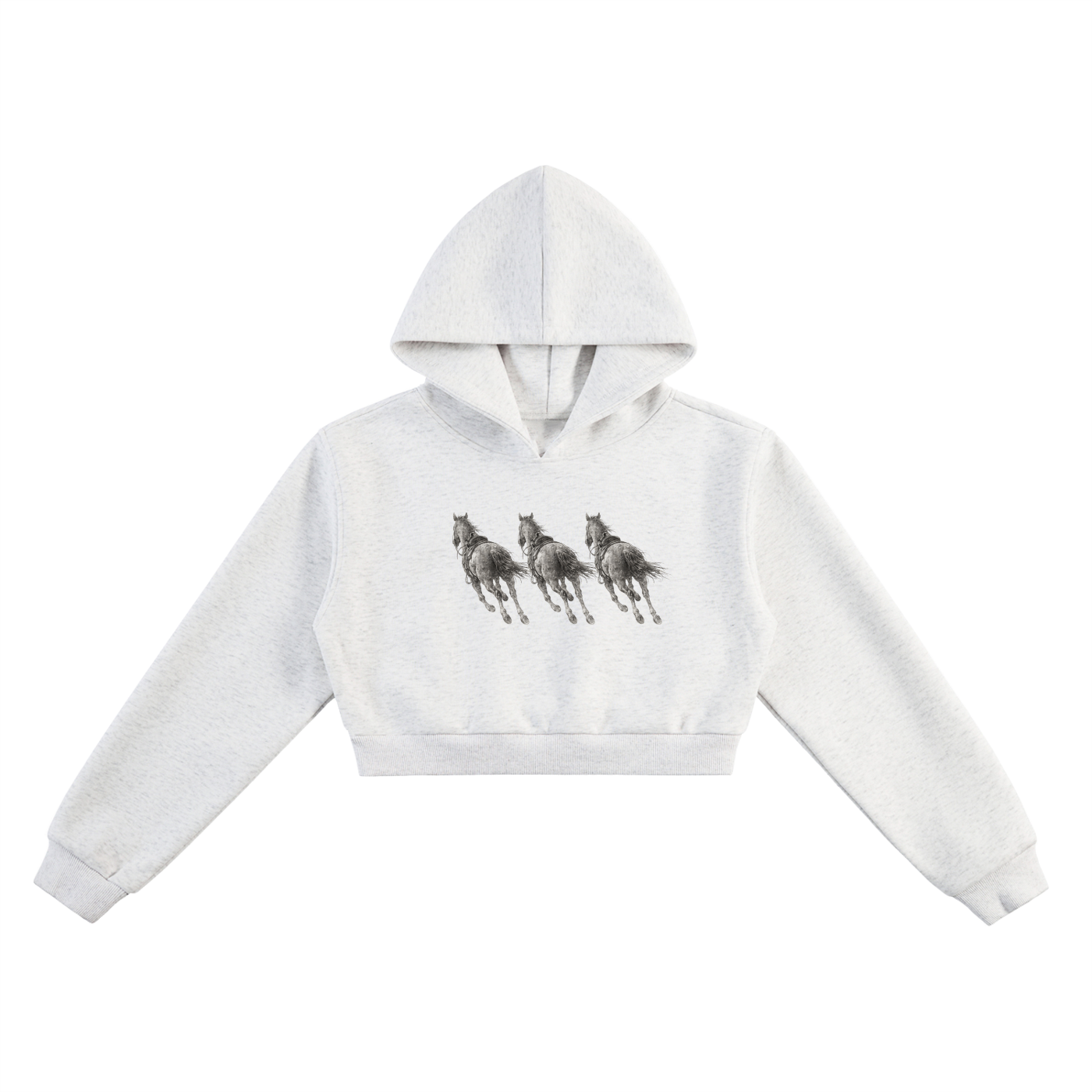 Womens Essential Cropped Hoodie