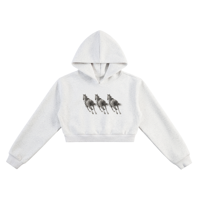 Womens Essential Cropped Hoodie