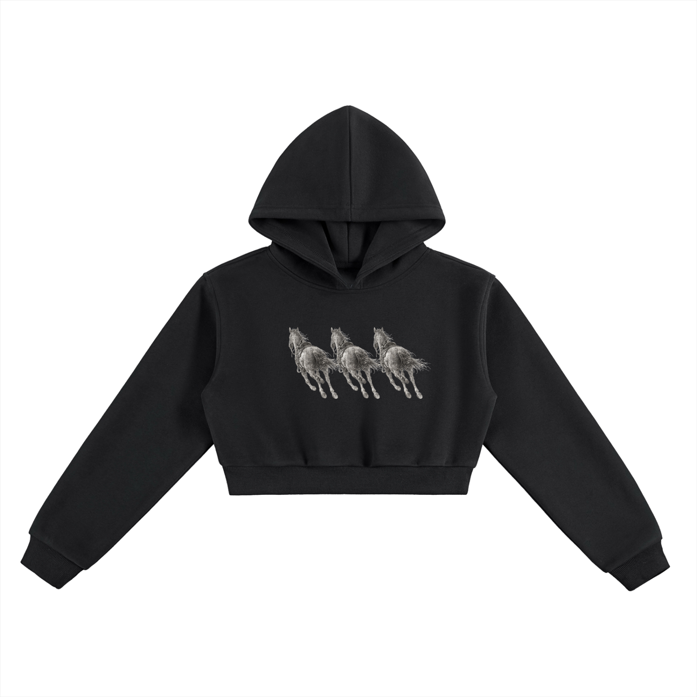 Womens Essential Cropped Hoodie