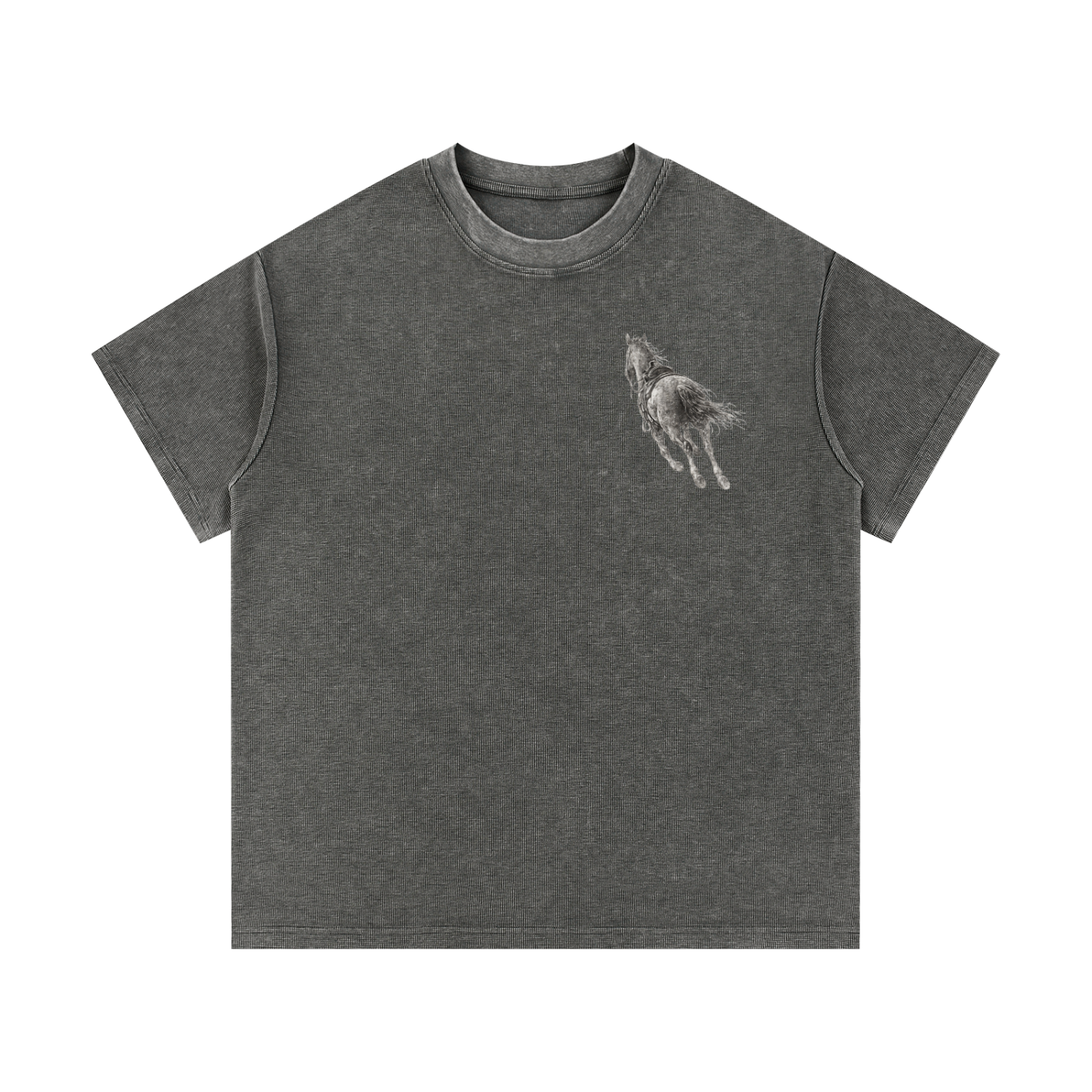 Mineral Wash Waffle Knit T-Shirt