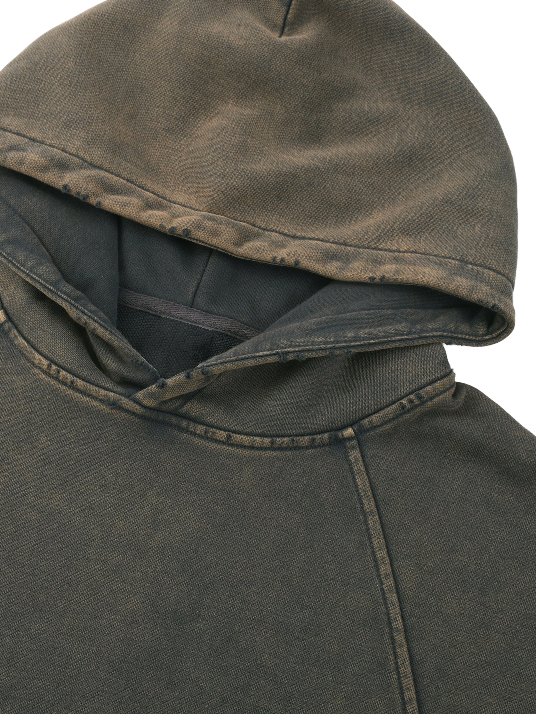 For all-Vintage Washed Frayed-Hem Hoodie